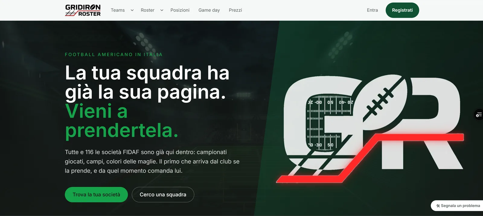 La home di gridironroster.com